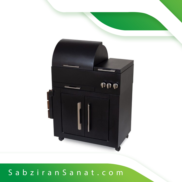  باربیکیو 90 سانتی کابینت دار دو درب 